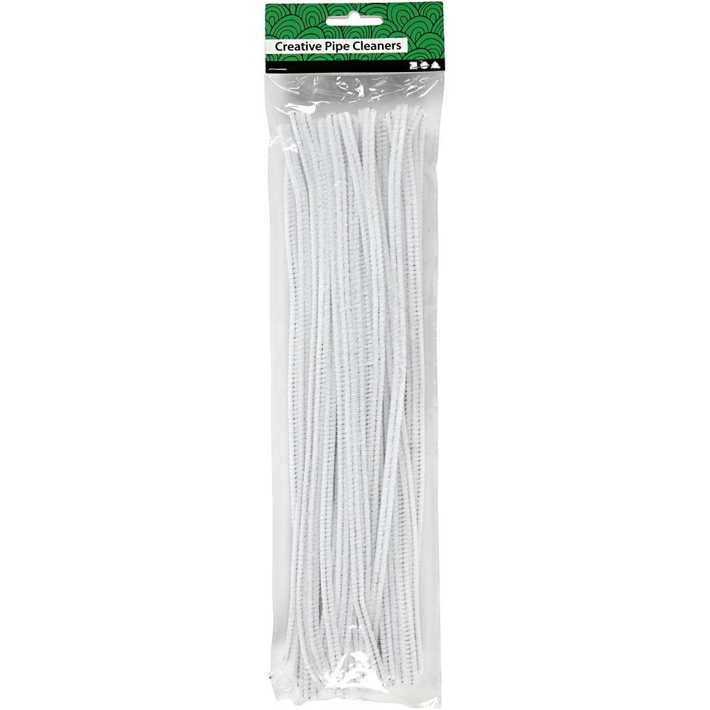 Pipe Cleaners - White - 30cm Pack of 50