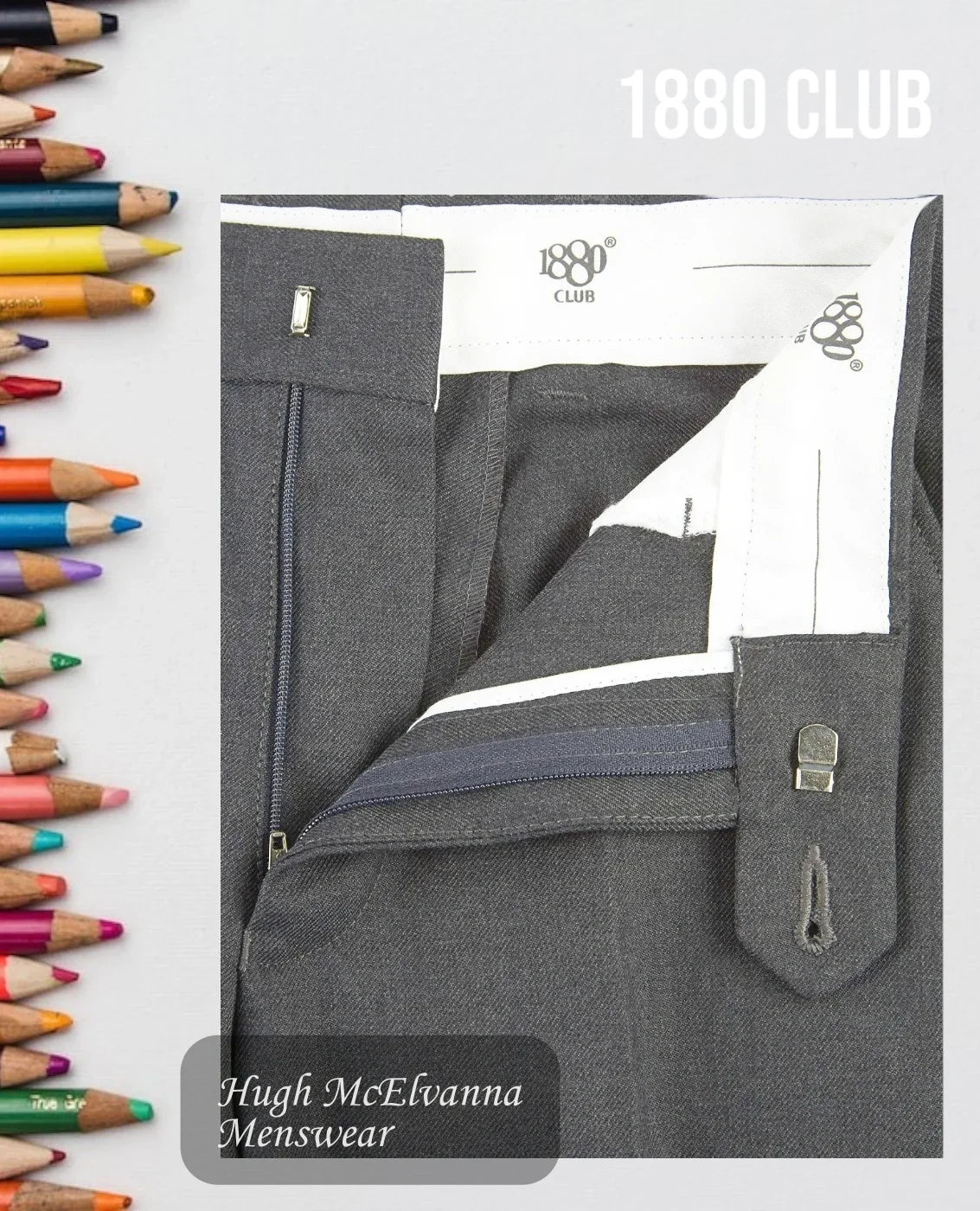 Men's 1880 Club Grey SKINNY Trouser 72400/05