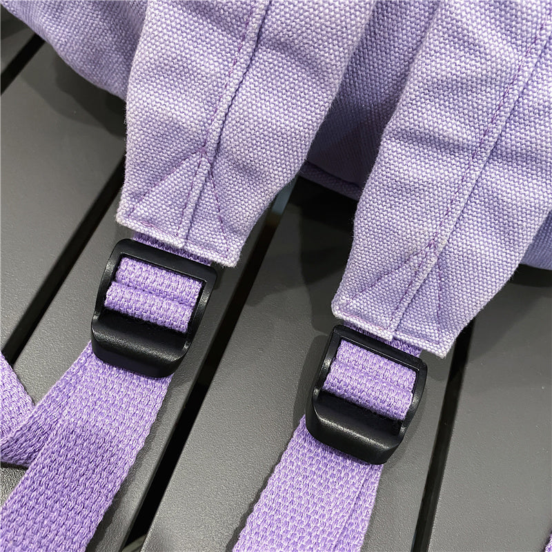New Women Backpack Waterproof Men Nylon Color Contrast Schoolbag Multi Pocket Book Bag Laptop Unisex Solid Color Insert Buckle