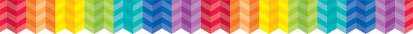 Painted Palette - Rainbow Herringbone Border