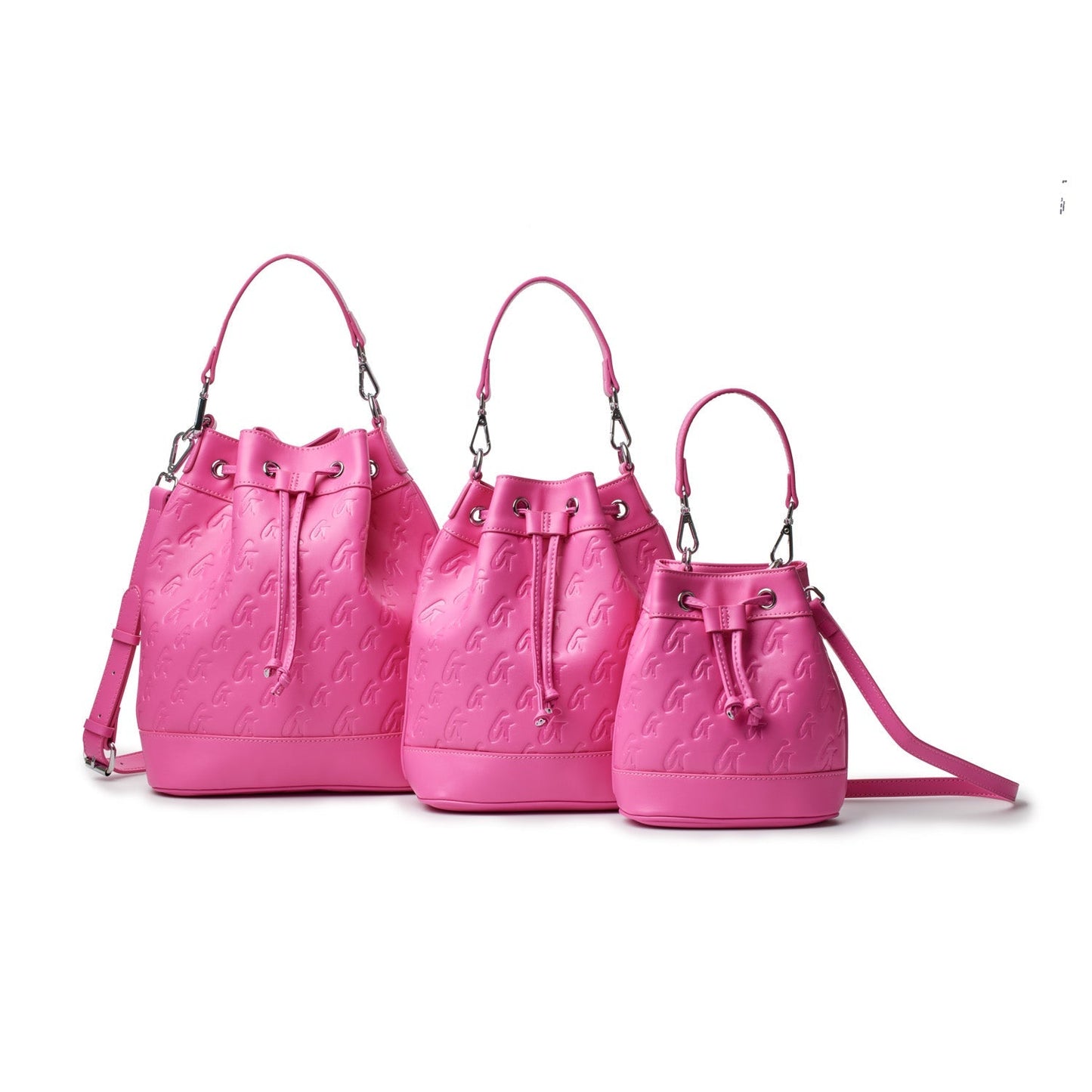 MONOGRAM MINI BUCKET BAG HOT PINK