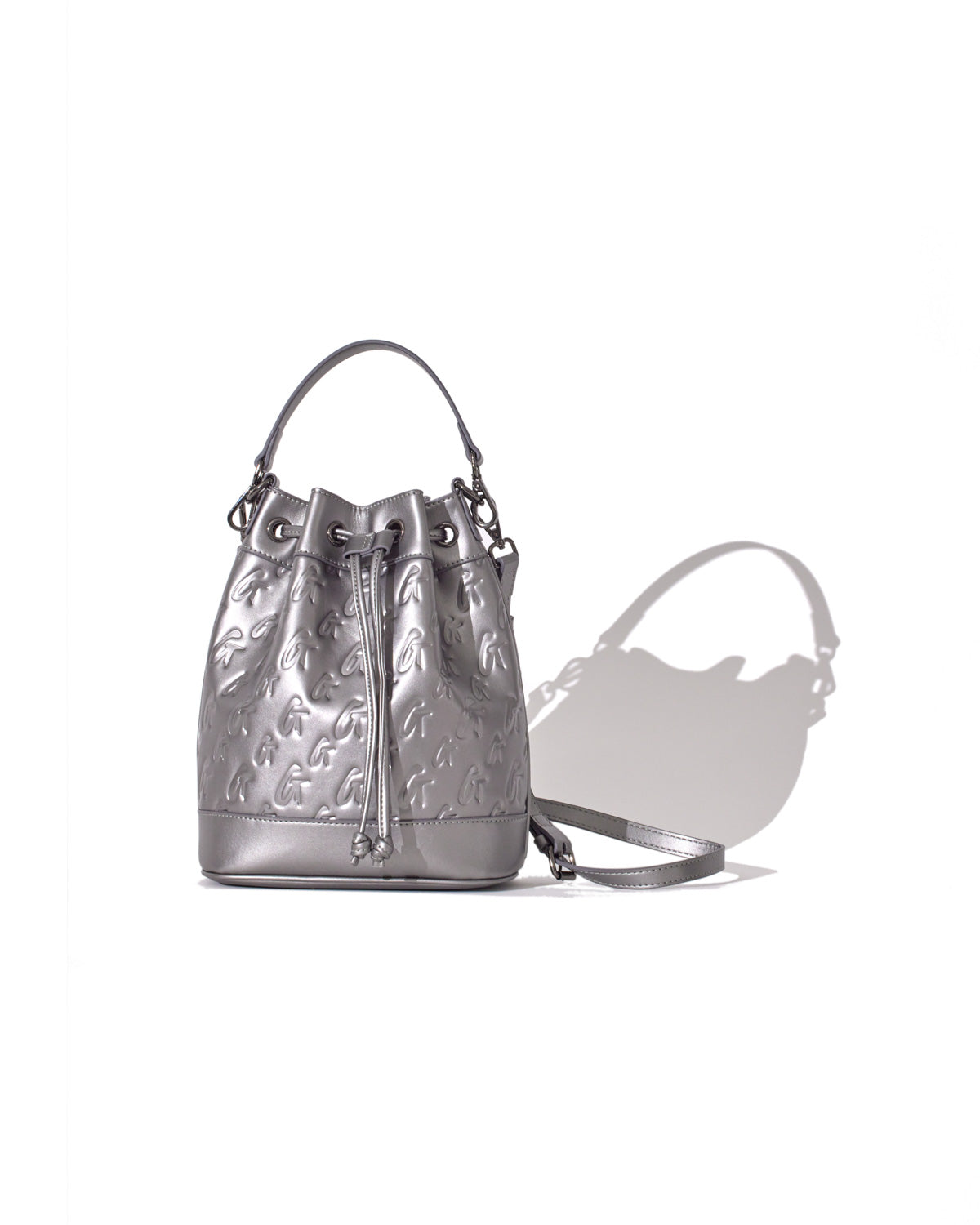MONOGRAM MEDIUM BUCKET BAG PLATINUM