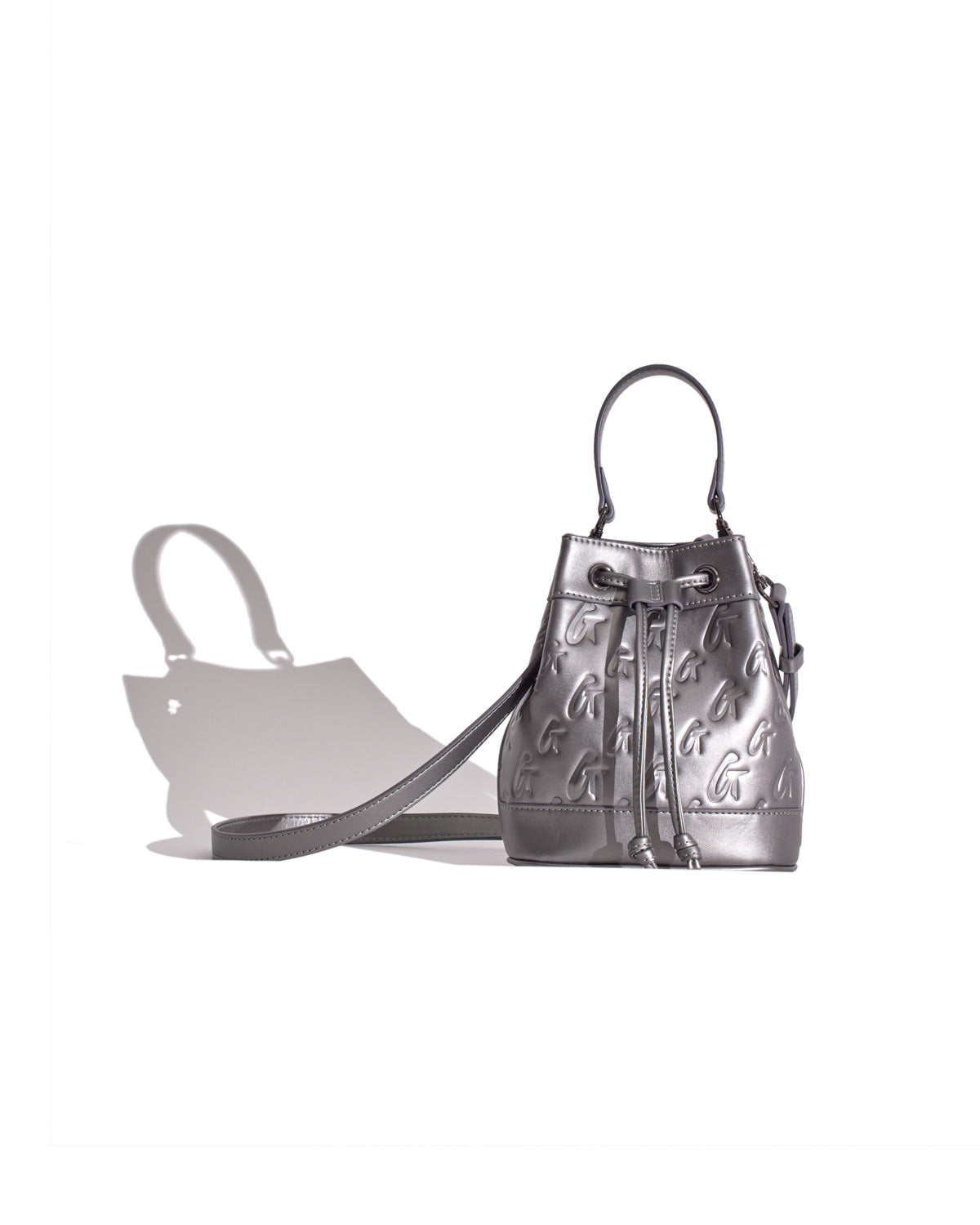 MONOGRAM MINI BUCKET BAG PLATINUM