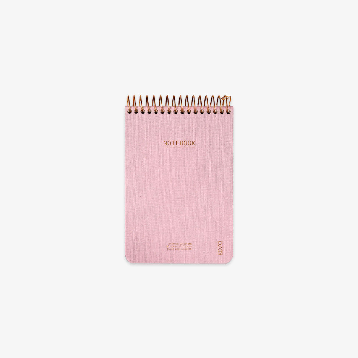 KOZO SPIRAL-BOUND NOTEBOOK A6 // DUSTY PINK
