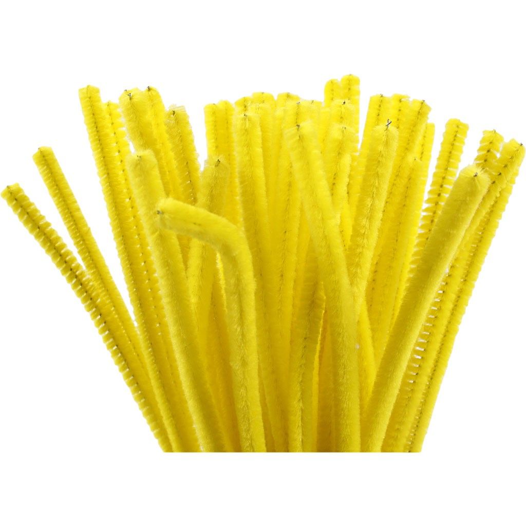 Pipe Cleaners - Yellow - 30cm Pack of 50