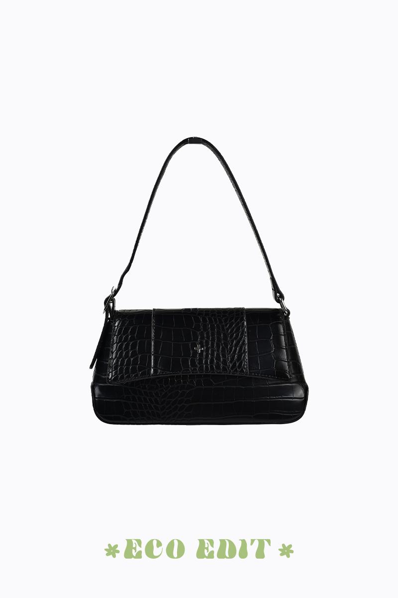 Lexy - Black Croc Silver