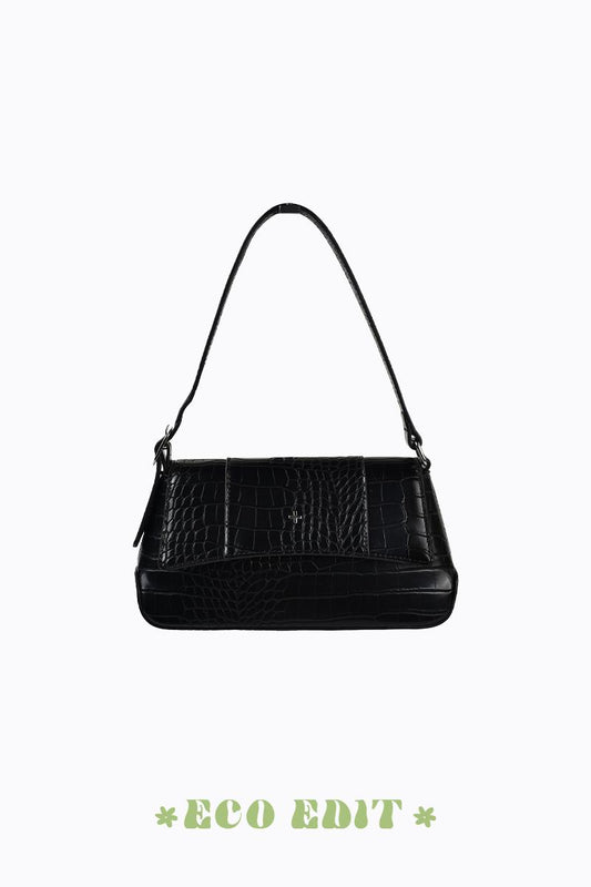 Lexy - Black Croc Silver