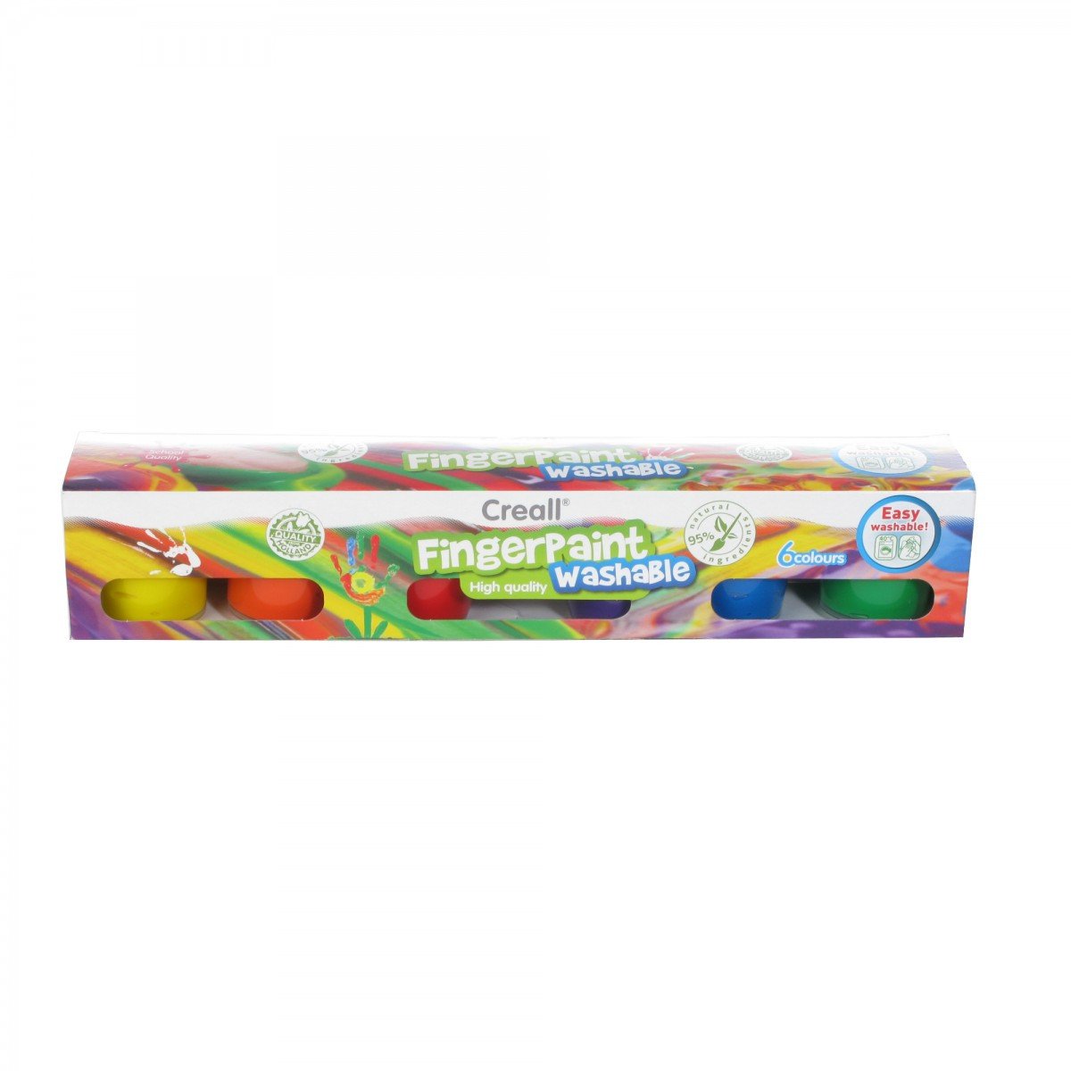 Creall? Washable - Fingerpaint 50ml - Assorted Colours Set of 6