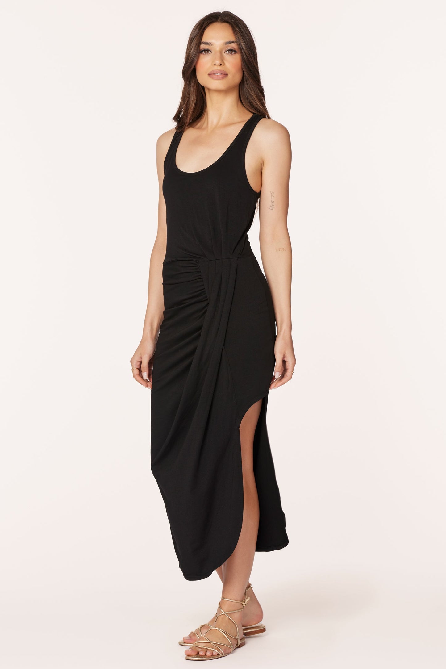 TANK DRESS WITH ASYMMETRICAL SKIRT