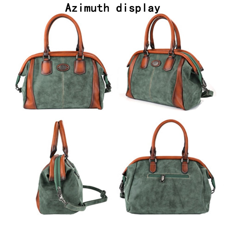 Luxury High Quality Leather Women Handbags Vintage Ladies Shoulder Bags Female Crossbody Bag Large Capacity Travel Casual Tote