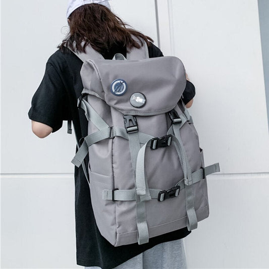 Tiptoegirls Leisure Travel Men Women Backpack Waterproof Oxford Rucksack Solid Color Light Convenient Simple Casual Bag