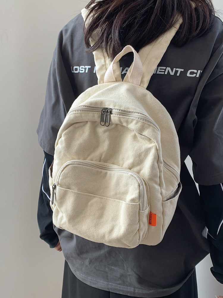 New Women Backpack Waterproof Men Nylon Color Contrast Schoolbag Multi Pocket Book Bag Laptop Unisex Solid Color Insert Buckle