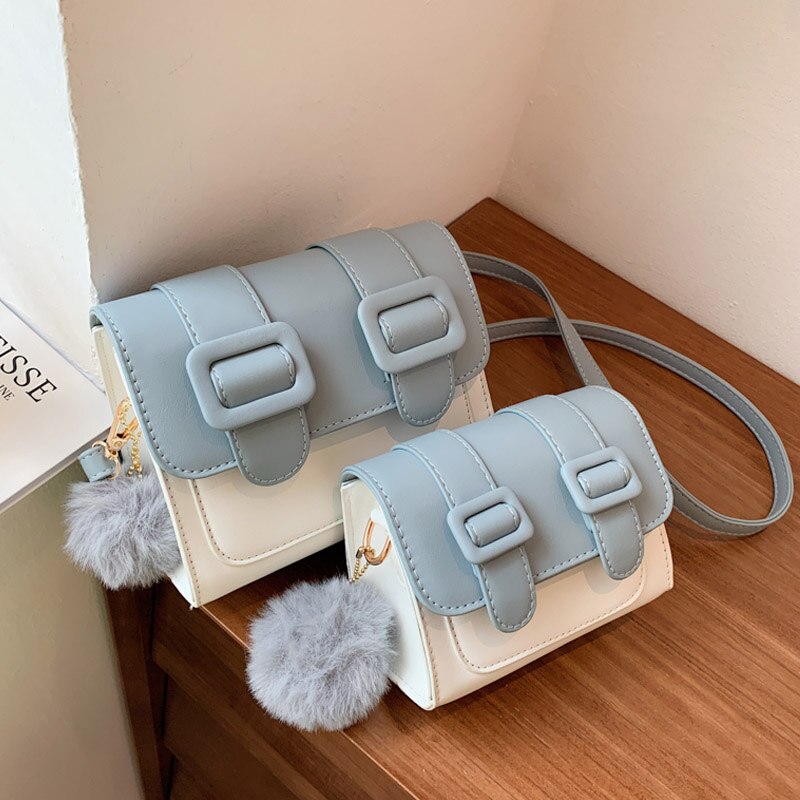Fashion Ladies Crossbody Bags With Plush Pendant 2022 Winter New Shoulder Bag For Women Designer Brand Trend Messenger Bag Purse