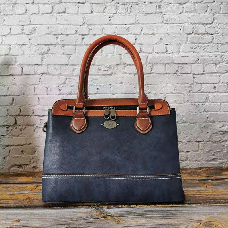 Luxury High Quality Leather Women Handbags Vintage Ladies Shoulder Bags Female Crossbody Bag Large Capacity Travel Casual Tote