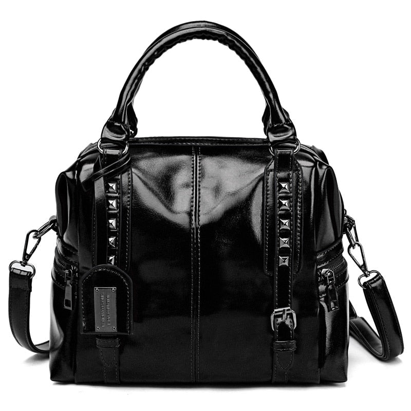 Luxury Handbags Women Bags Designer Vintage Oil Wax Leather Ladies Shoulder Bag Large Capacity Female Messenger Bags Casual Tote