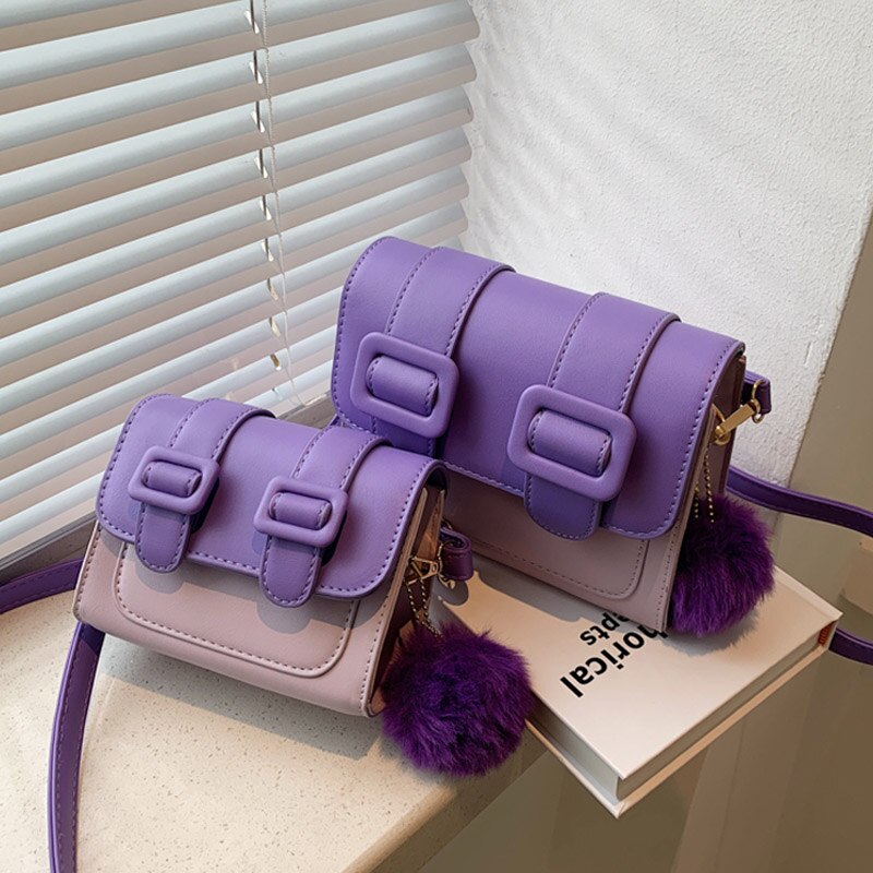 Fashion Ladies Crossbody Bags With Plush Pendant 2022 Winter New Shoulder Bag For Women Designer Brand Trend Messenger Bag Purse