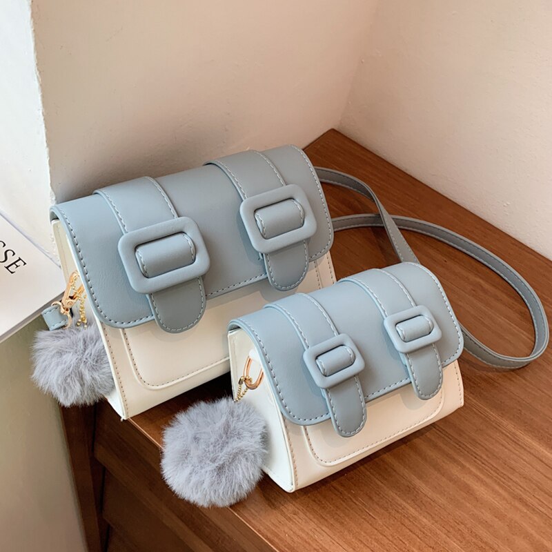 Fashion Ladies Crossbody Bags With Plush Pendant 2022 Winter New Shoulder Bag For Women Designer Brand Trend Messenger Bag Purse
