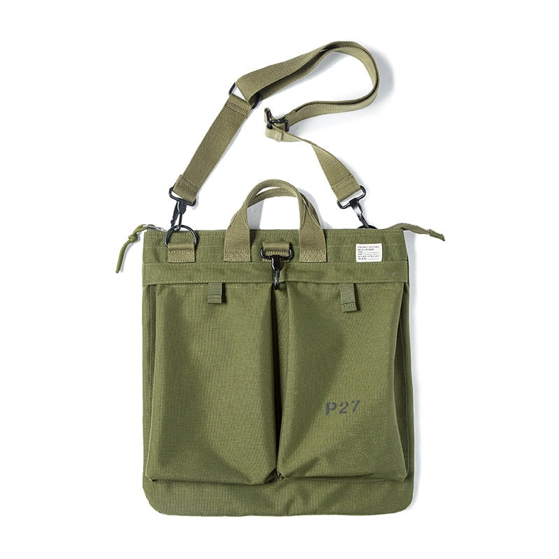 Maden Men Flyer Helmet Bag Tactical Gear Helmet Carry Protection Bag Multi-pocket Computer Laptop Hand Bag Single Shoulder Bag