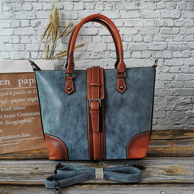 Luxury High Quality Leather Women Handbags Vintage Ladies Shoulder Bags Female Crossbody Bag Large Capacity Travel Casual Tote