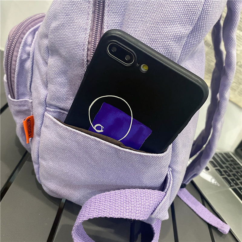 New Women Backpack Waterproof Men Nylon Color Contrast Schoolbag Multi Pocket Book Bag Laptop Unisex Solid Color Insert Buckle