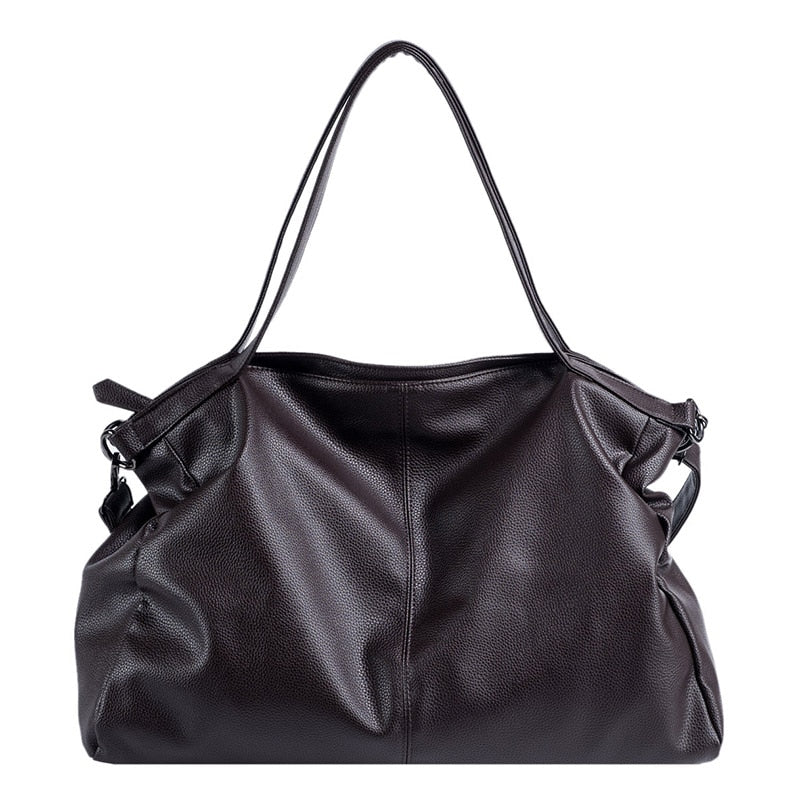 Soft Lychee Pattern Leather Shoulder Bags for Women New 2022 Large Ladies Hand Bags Casual Roomy Daily Use Big Crossbody Bag Sac