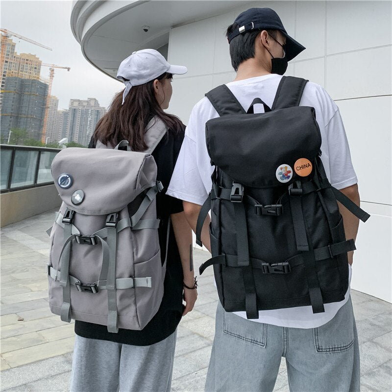 Tiptoegirls Leisure Travel Men Women Backpack Waterproof Oxford Rucksack Solid Color Light Convenient Simple Casual Bag
