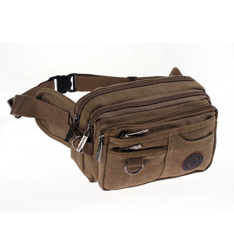 Fashion Casual Canvas Packet Chest Pockets Bags Phone Package Waist Bag BeltBag Waist Packs Solid Portable Shoulder Bags Bolsa