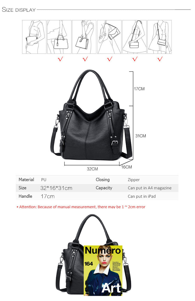 Kylethomasw  Women Handbag Leather Luxury Women Bag Designer Big Capacity Shopper Shoulder Bags sac Ladies Tote Crossbody Bag For Women