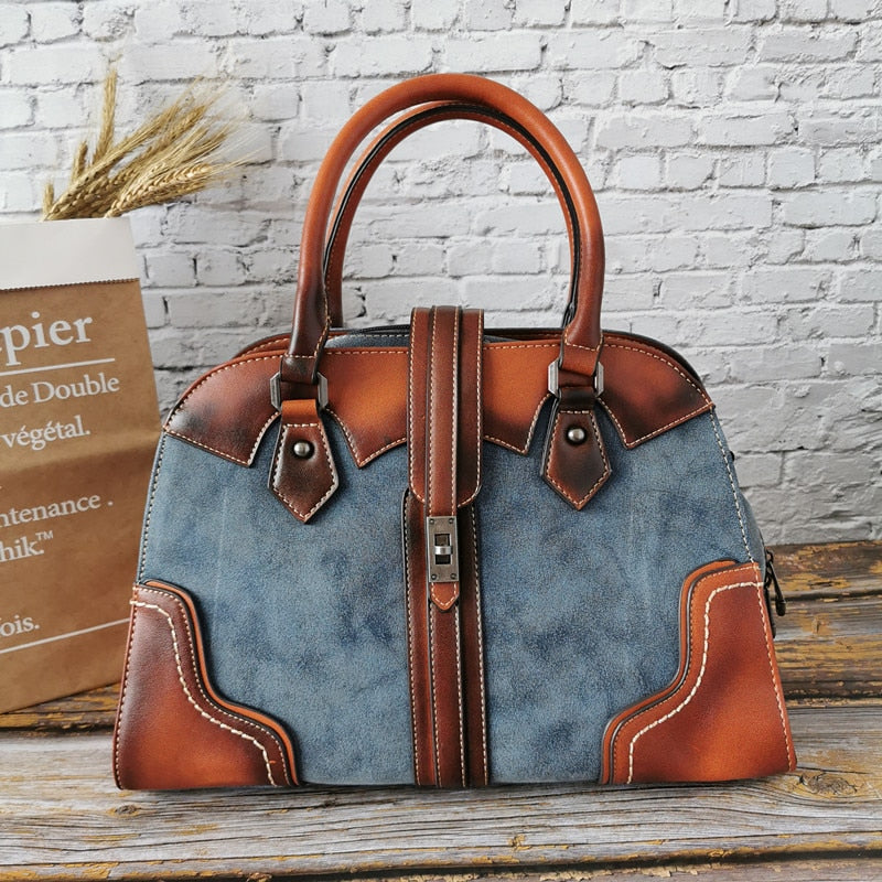 Luxury High Quality Leather Women Handbags Vintage Ladies Shoulder Bags Female Crossbody Bag Large Capacity Travel Casual Tote