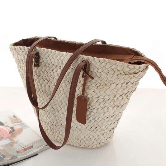 Kylethomasw  New Fashion Women Straw Woven Shoulder Crossbody Messenger Bag Summer Beach Holiday Large capacity Chain Saddle Bags Small Purse