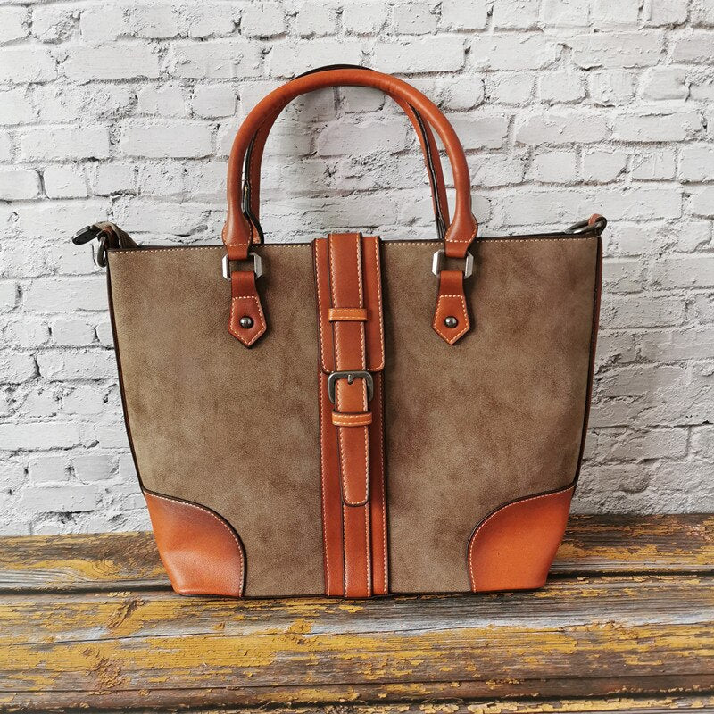 Luxury High Quality Leather Women Handbags Vintage Ladies Shoulder Bags Female Crossbody Bag Large Capacity Travel Casual Tote