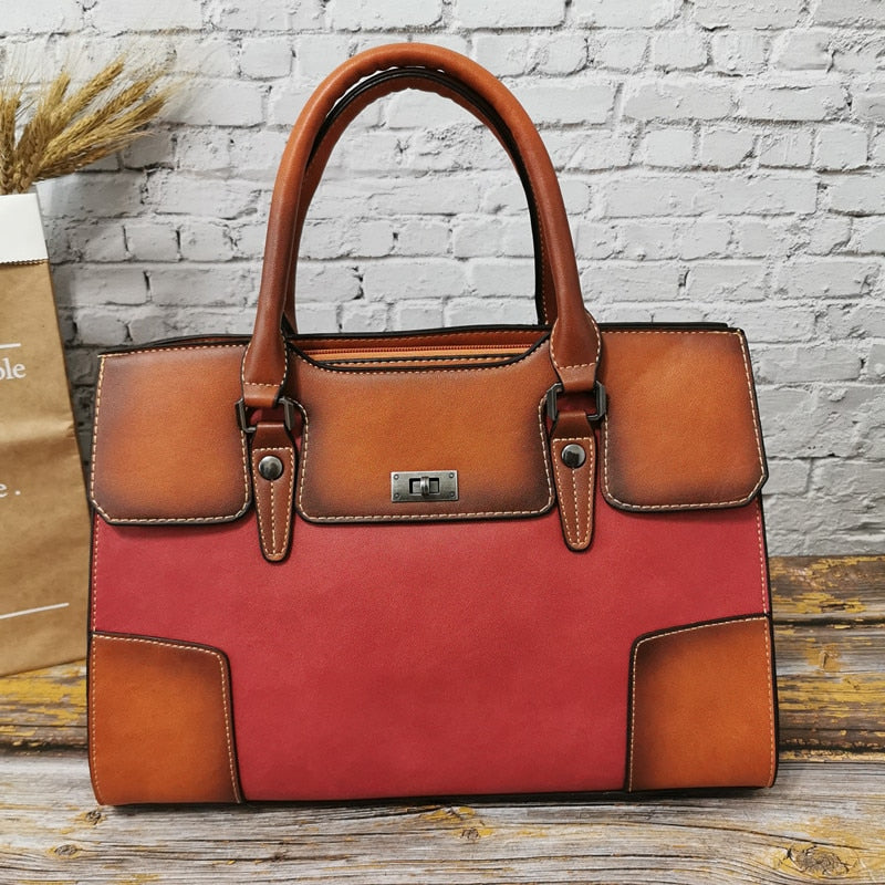 Luxury High Quality Leather Women Handbags Vintage Ladies Shoulder Bags Female Crossbody Bag Large Capacity Travel Casual Tote