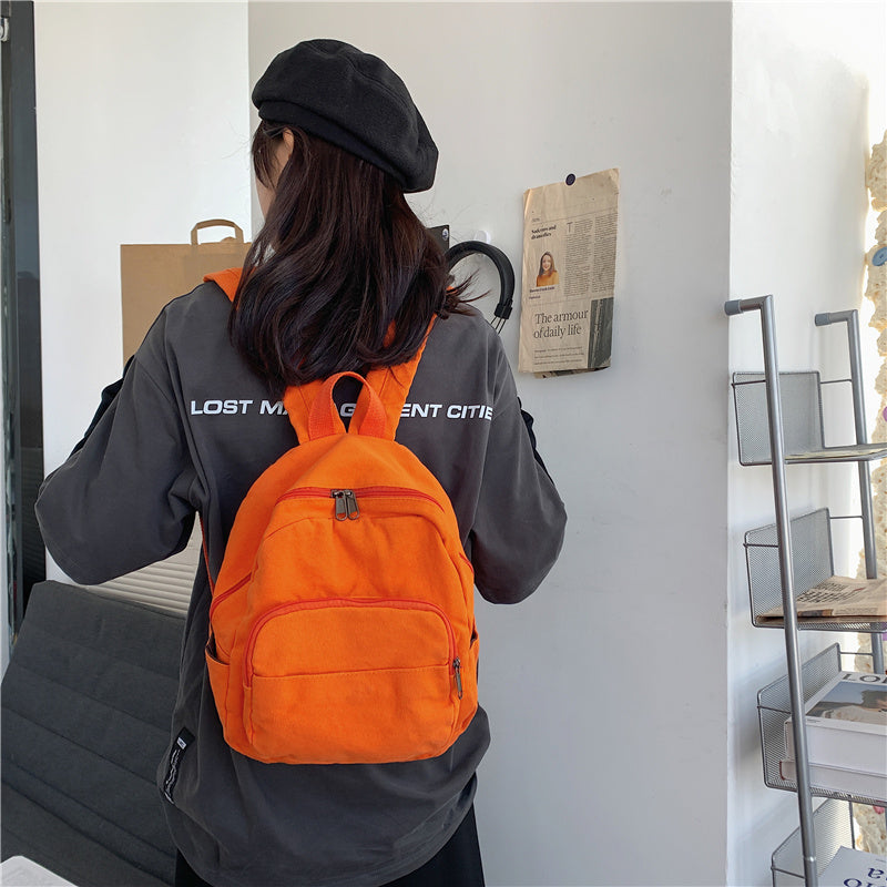 New Women Backpack Waterproof Men Nylon Color Contrast Schoolbag Multi Pocket Book Bag Laptop Unisex Solid Color Insert Buckle