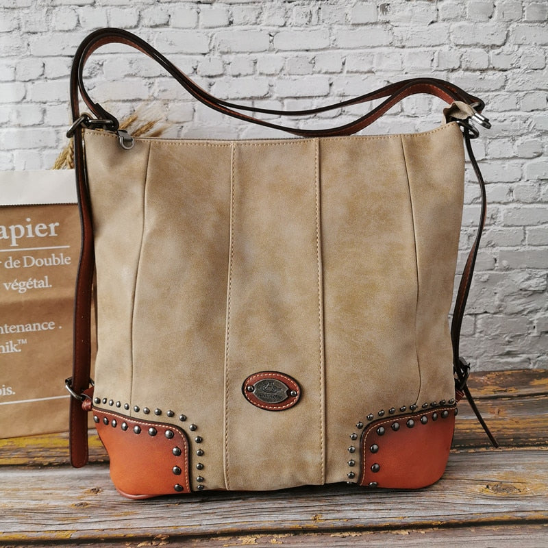 Luxury High Quality Leather Women Handbags Vintage Ladies Shoulder Bags Female Crossbody Bag Large Capacity Travel Casual Tote
