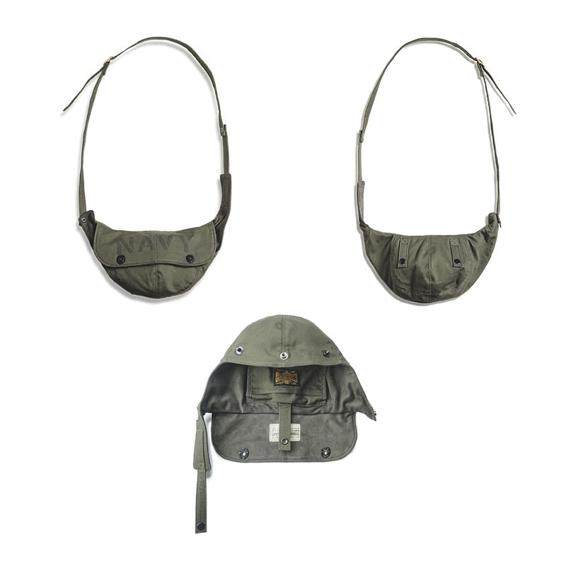 Maden Men Flyer Helmet Bag Tactical Gear Helmet Carry Protection Bag Multi-pocket Computer Laptop Hand Bag Single Shoulder Bag