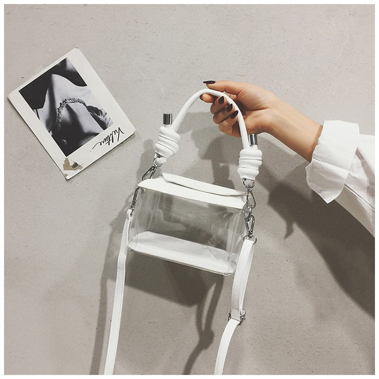 Kylethomasw PVC Jelly Luxury Women Design Handbags Crossbody Wallets Bag  2022 High Quality Girls Female Shopper Fashion Transparent Box Bag