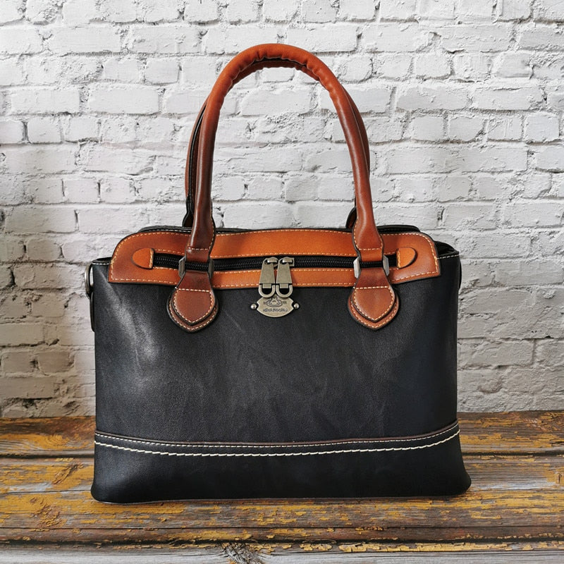 Luxury High Quality Leather Women Handbags Vintage Ladies Shoulder Bags Female Crossbody Bag Large Capacity Travel Casual Tote