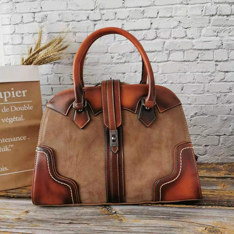 Luxury High Quality Leather Women Handbags Vintage Ladies Shoulder Bags Female Crossbody Bag Large Capacity Travel Casual Tote