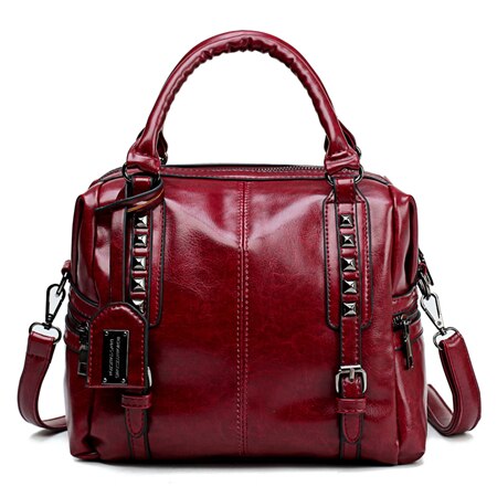 Luxury Handbags Women Bags Designer Vintage Oil Wax Leather Ladies Shoulder Bag Large Capacity Female Messenger Bags Casual Tote
