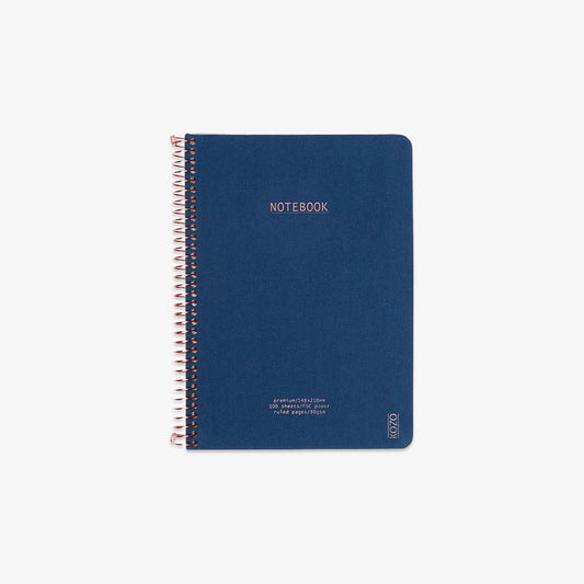 KOZO SPIRAL-BOUND NOTEBOOK A5 // NAVY