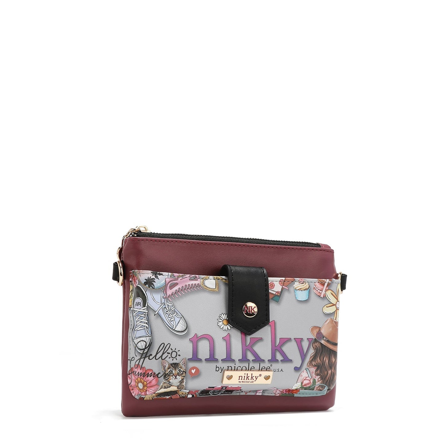 BANDOLERA COMPACTA ZIP AND SNAP NIKKY WORLD