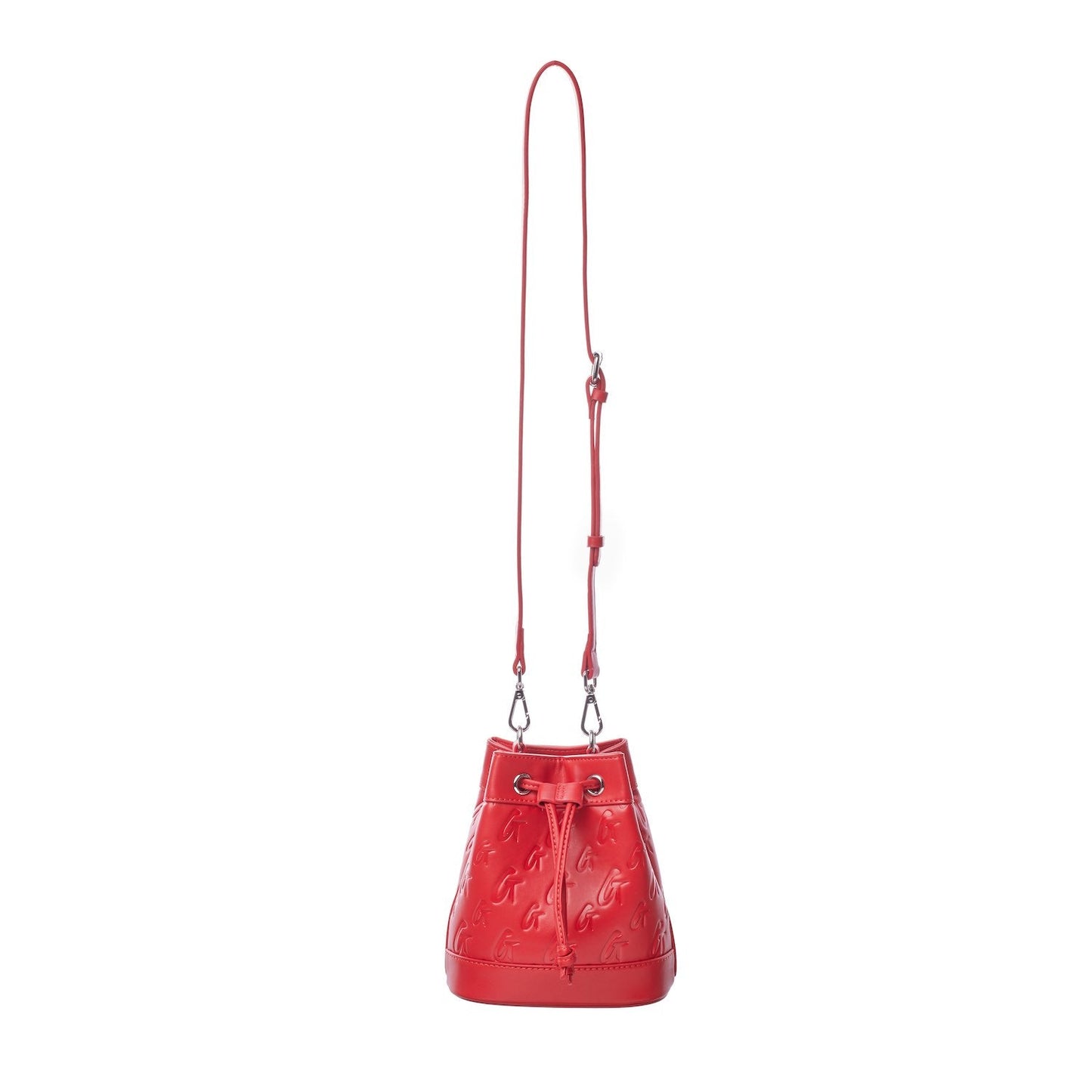MONOGRAM MINI BUCKET BAG MATTE RED