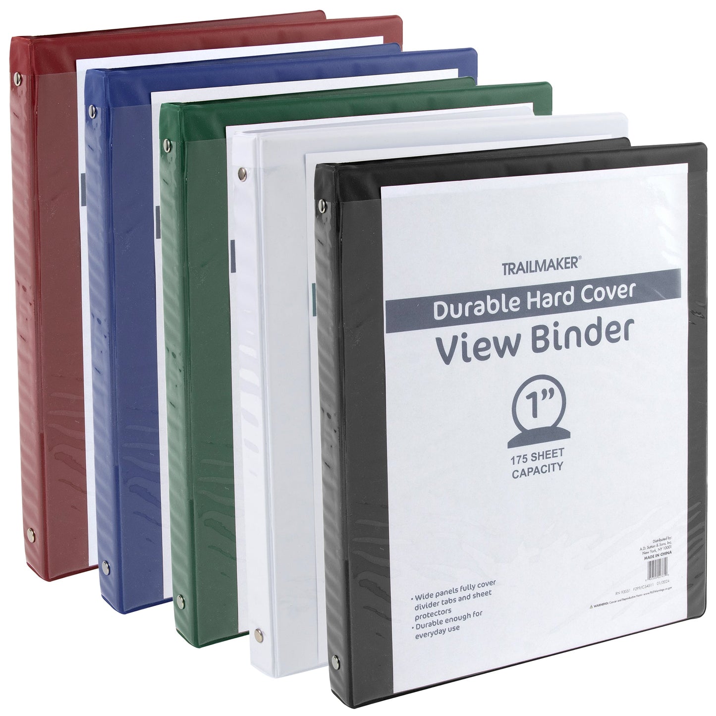 1 Inch Hard Cover Binders