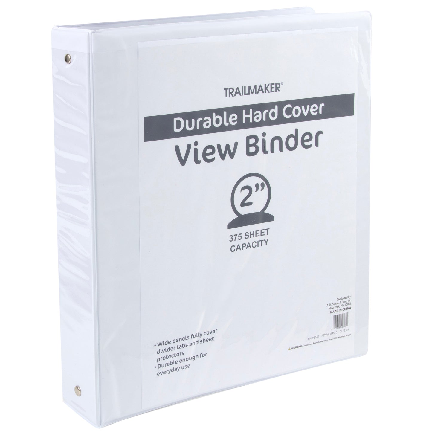 2 Inch Hard Cover Binders - BagsInBulk.com