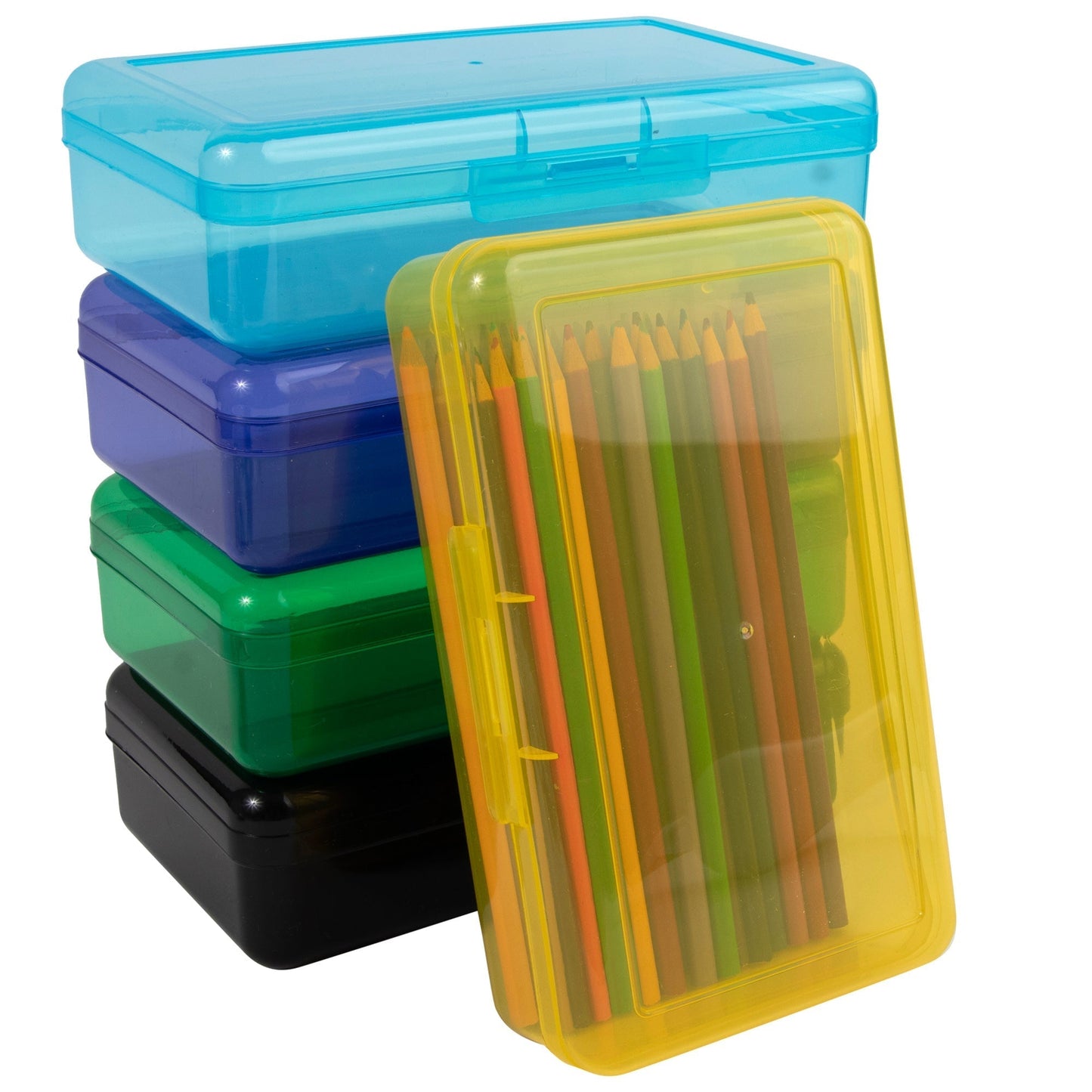 Plastic Pencil Box - Assorted Colors