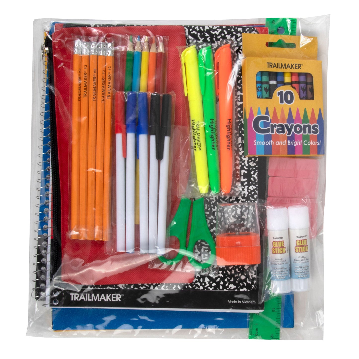 Trailmaker Multi Pocket Function Backpack with 45-Piece School Supply Kit - Boys
