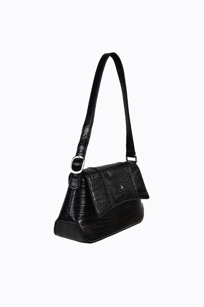 Lexy - Black Croc Silver