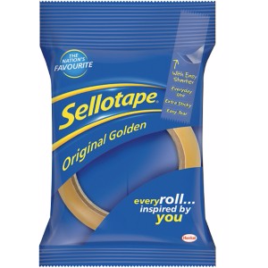 Sellotape? Original Golden Clear Sticky Tape ?C 18mm x 66m