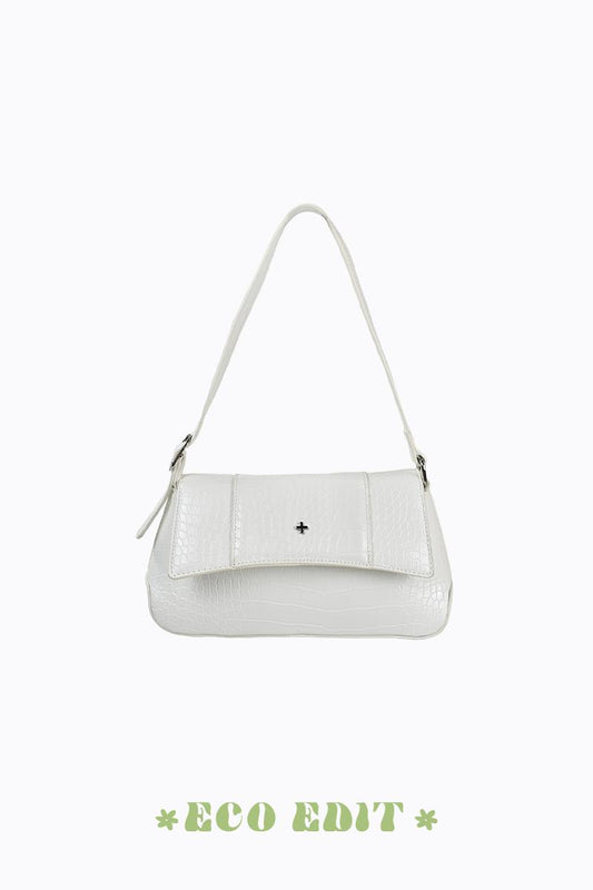 Lexy - White Croc Silver