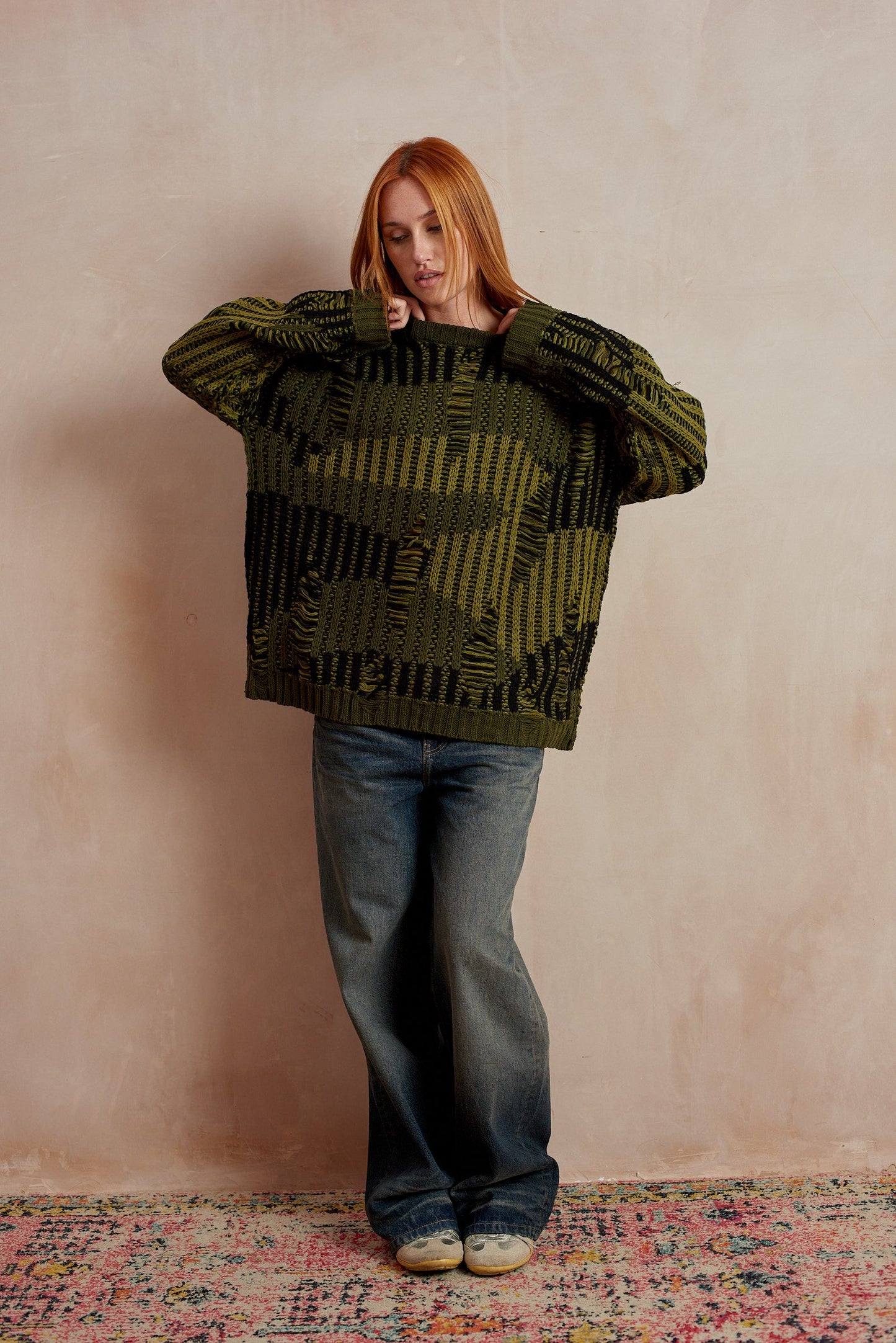 Gaia Abstract Camo Knit